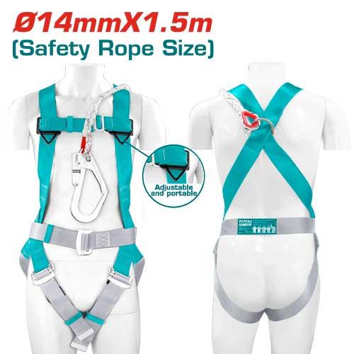 Total Full Body Safety Harness 1 Dorsal D-Ring | TSH501415 Total